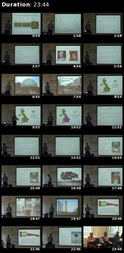 Contact sheet for Alan Andrews' video